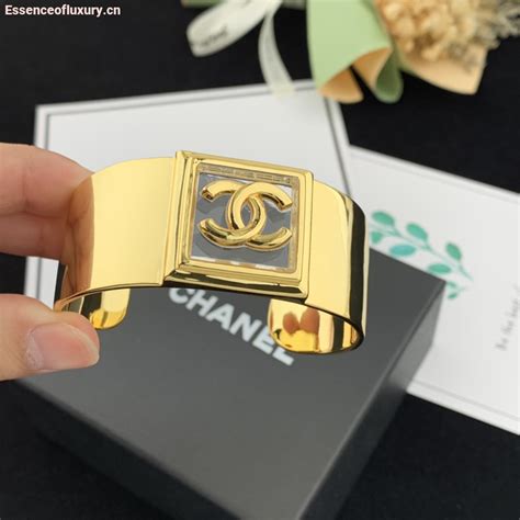 fake chanel cufflinks|chanel cuff bracelet price.